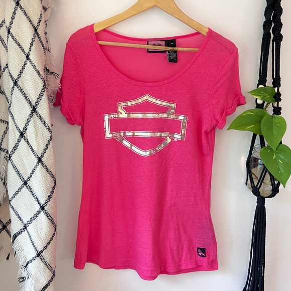 Harley-Davidson Breast Cancer Awareness Shirt - Picture 1 of 4